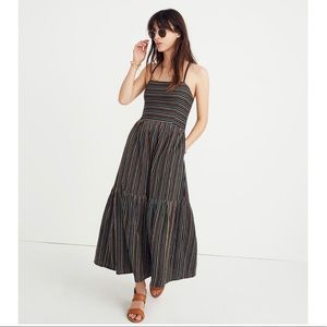 Ace & Jig Black Multicolor Striped Midi Dress